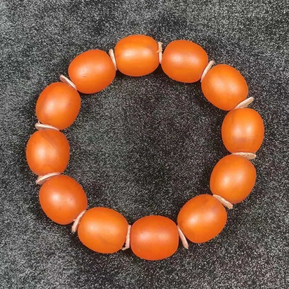 非金属珐琅手链 L65卡15-16典藏级桃胶老型珠手串