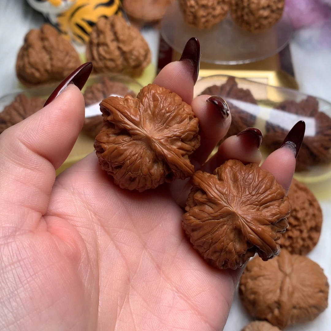 文玩核桃把件38全品老树磨盘