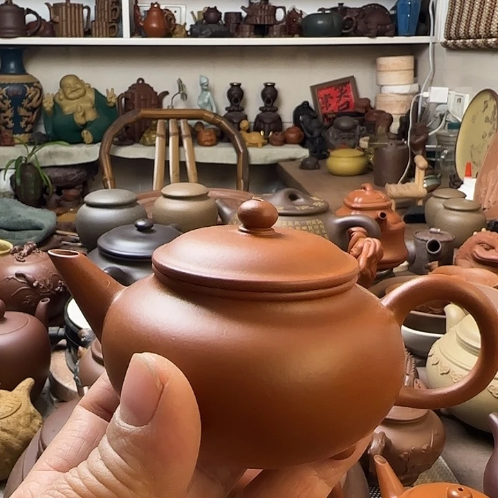 爱***啊茶壶朱泥原矿紫砂