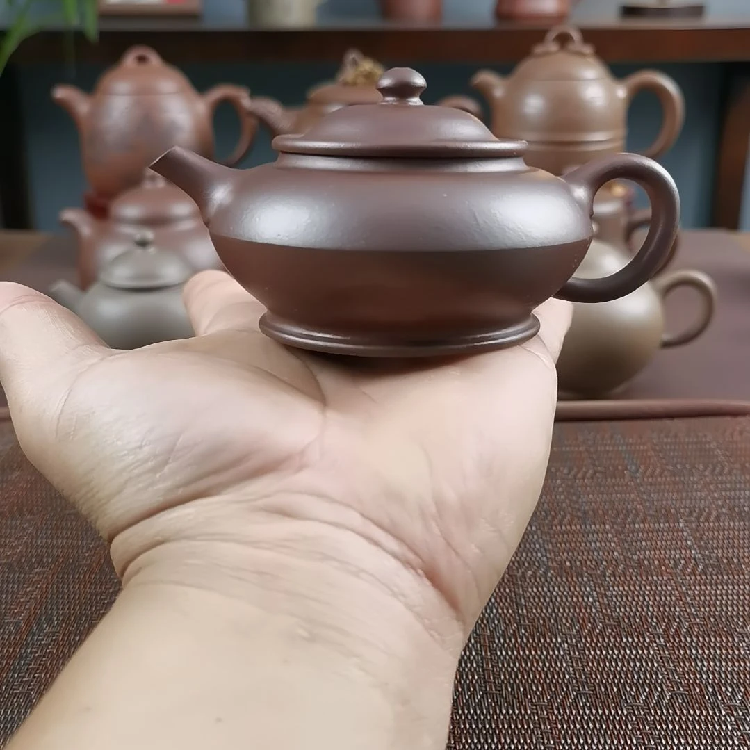 茶壶紫砂龙山紫泥合欢160CC