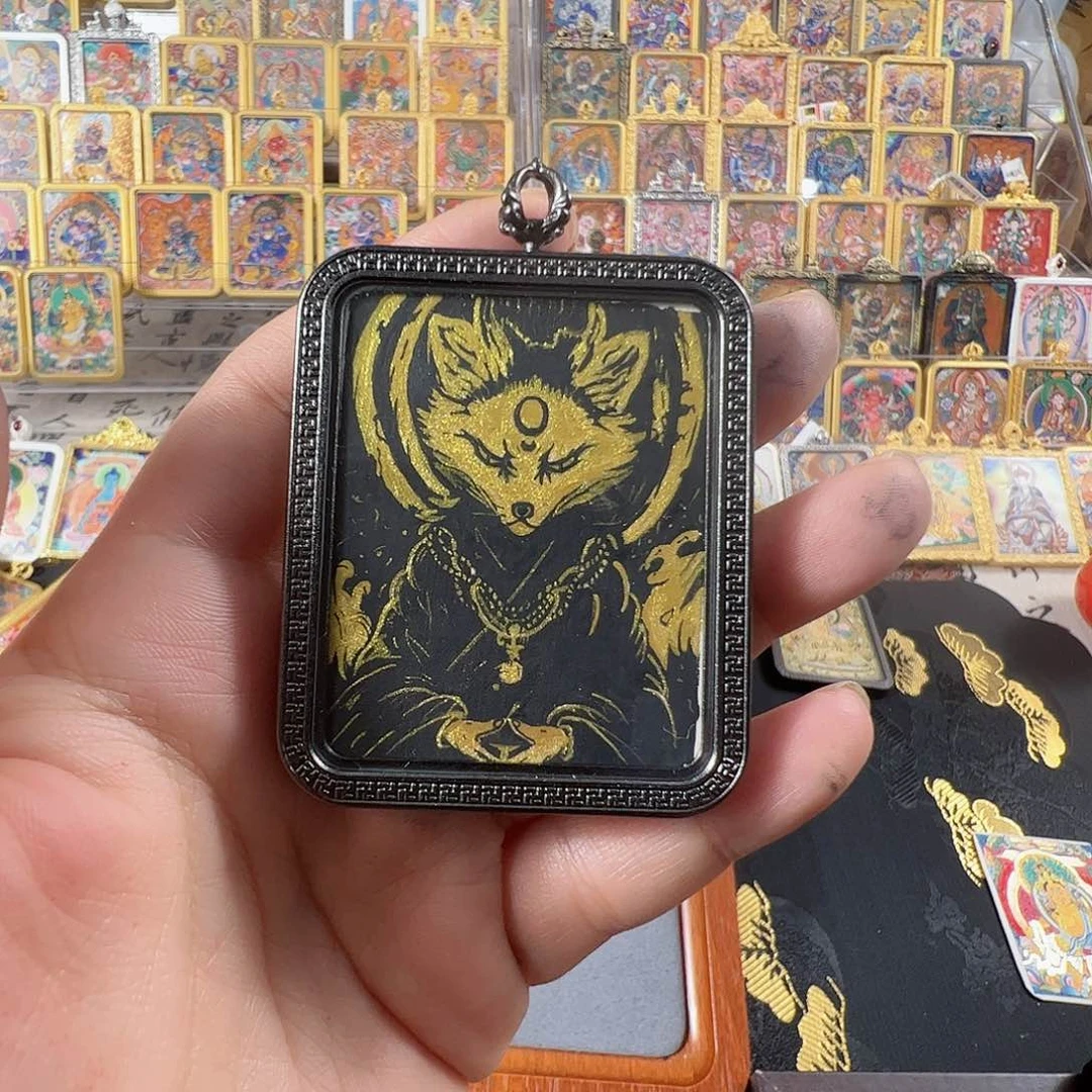 吊坠喵*～小狐纯手绘唐卡