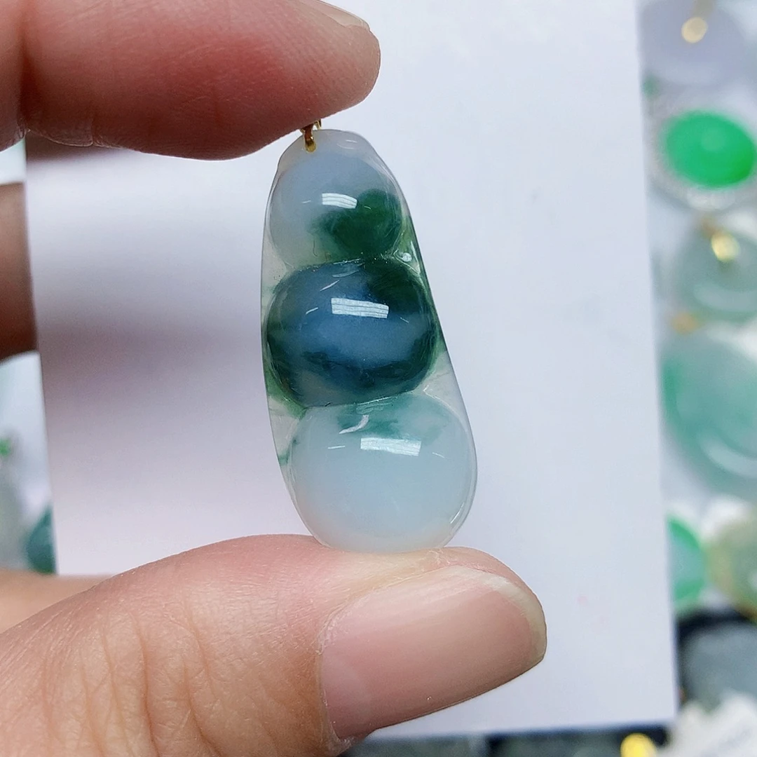 翡翠18K金镶嵌颈饰466775