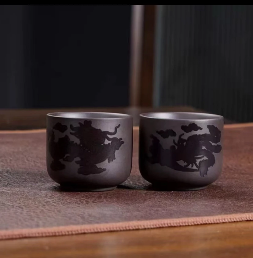 龙凤呈祥对杯（小直筒）