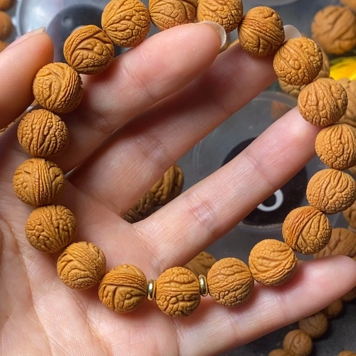 手串文玩核桃秦岭野生龙纹桃核13