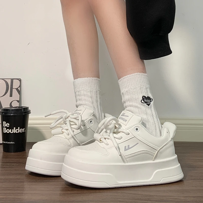 回力厚底小白鞋女2025春季新款学生爆款增高百搭小众运动休闲板鞋