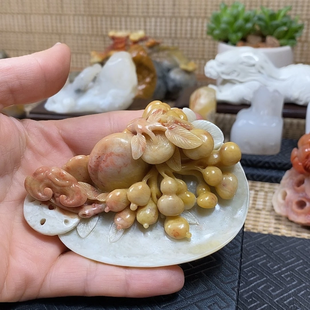 寿山石印石旗降石