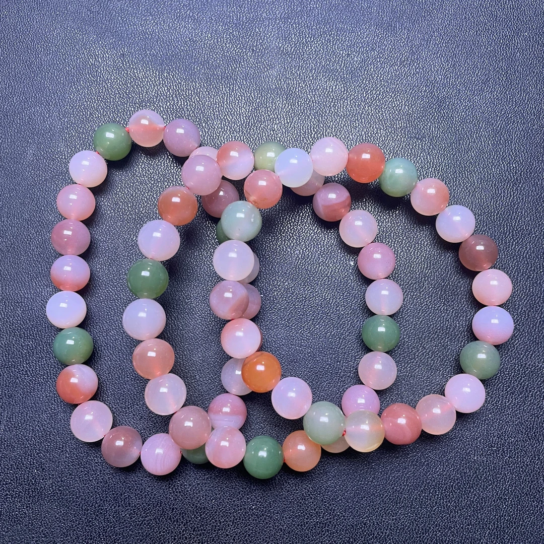 天然七彩玛瑙设计款手串卡9（多样性发货）拍一发一