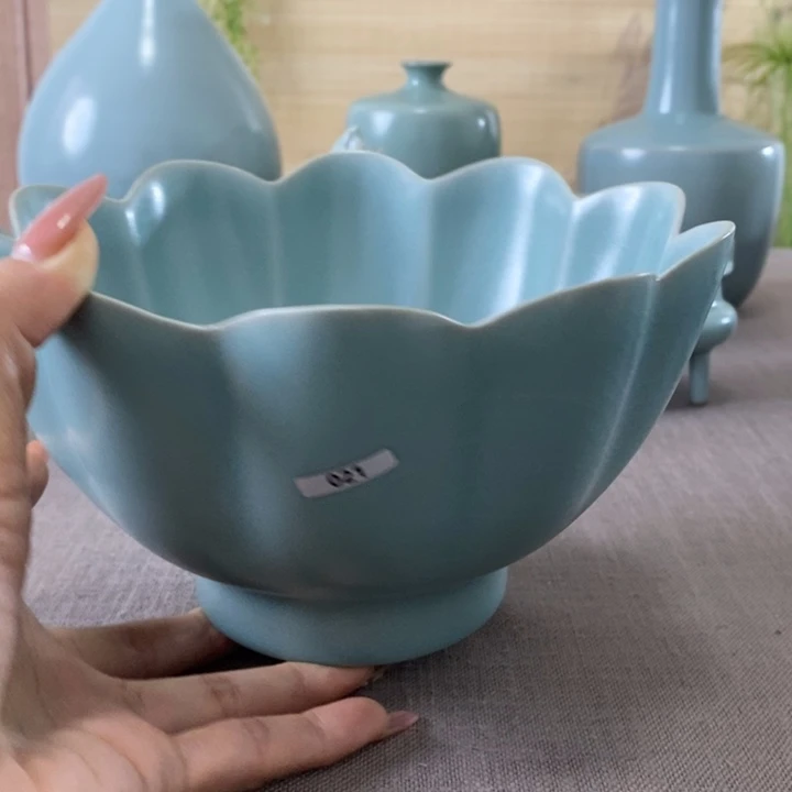 瓷片莲花温碗一一一一一一一