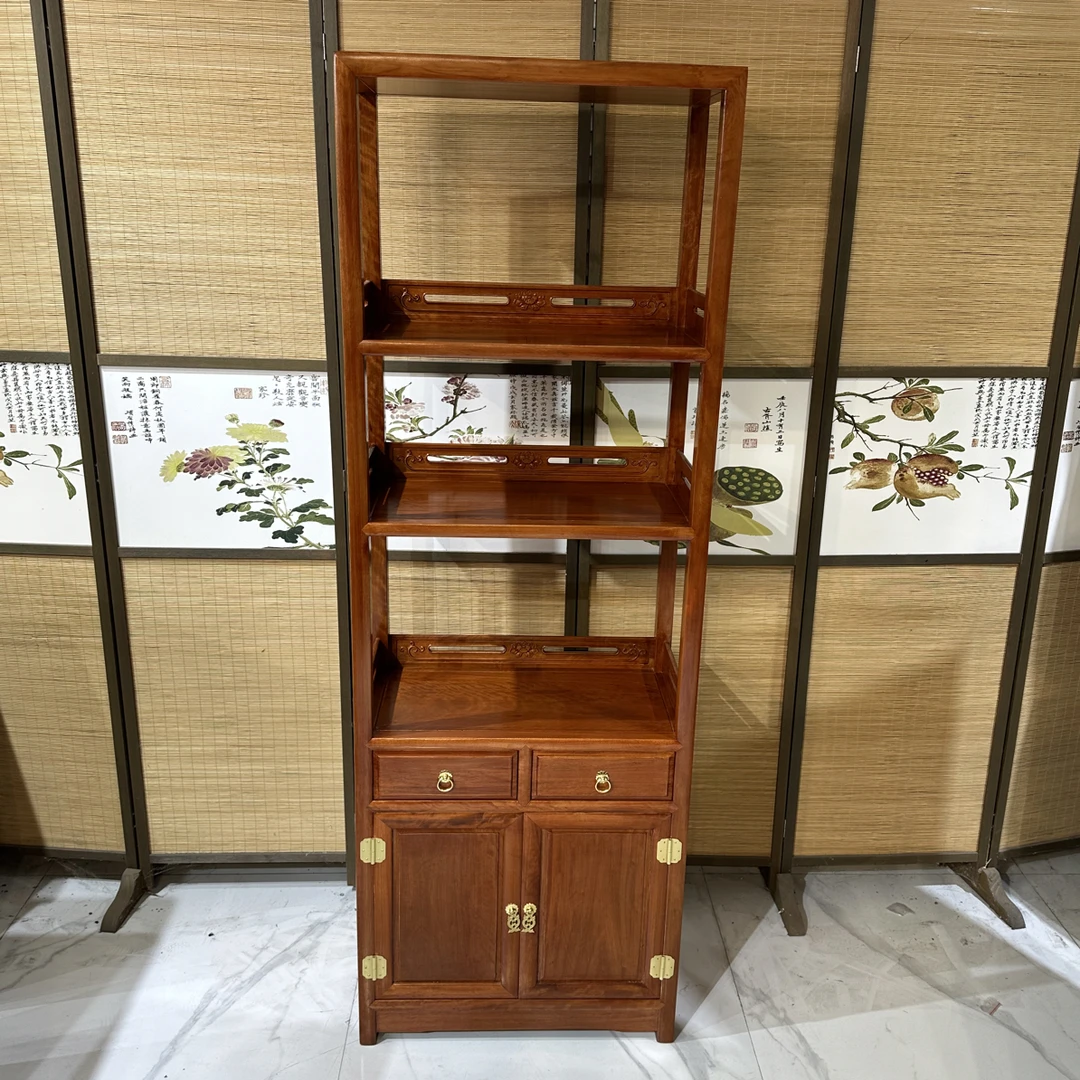 越南花梨木花梨色小书柜书架收纳柜储物柜文件柜尺寸62*33*178高