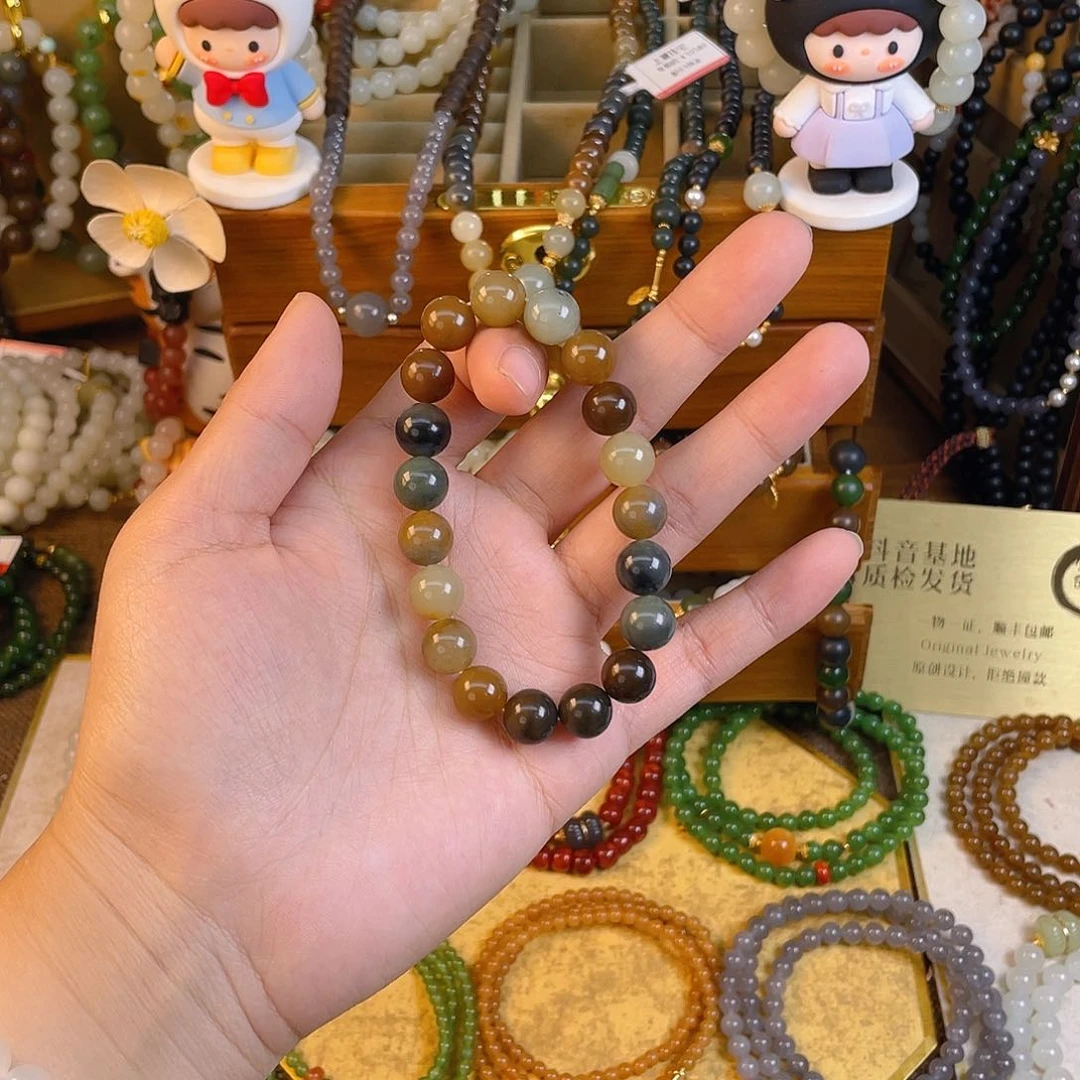 和田玉单圈手串未镶嵌