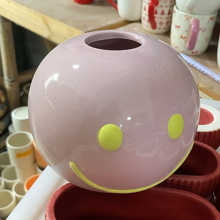 摆件水培陶盆无孔 瑕疵介意勿拍