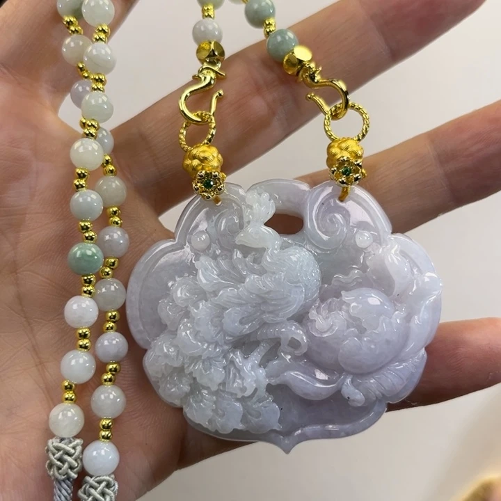 翡翠吊坠(赠链)未镶嵌代编织