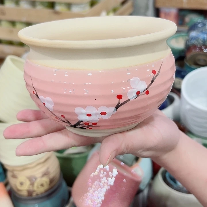 有孔.凑满10元发货多肉陶瓷花盆！