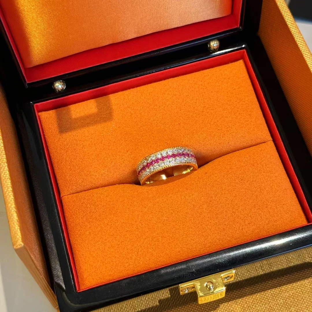 合金锆石戒指 【满天星戒指】镶嵌满天星红锆石老铺同款开口戒指