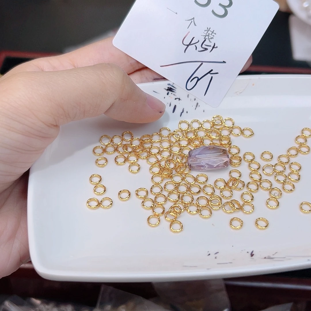 紫晶珠宝半成品银S925镀金镶嵌53