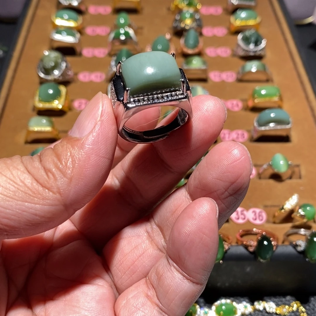 和田玉未镶嵌戒指