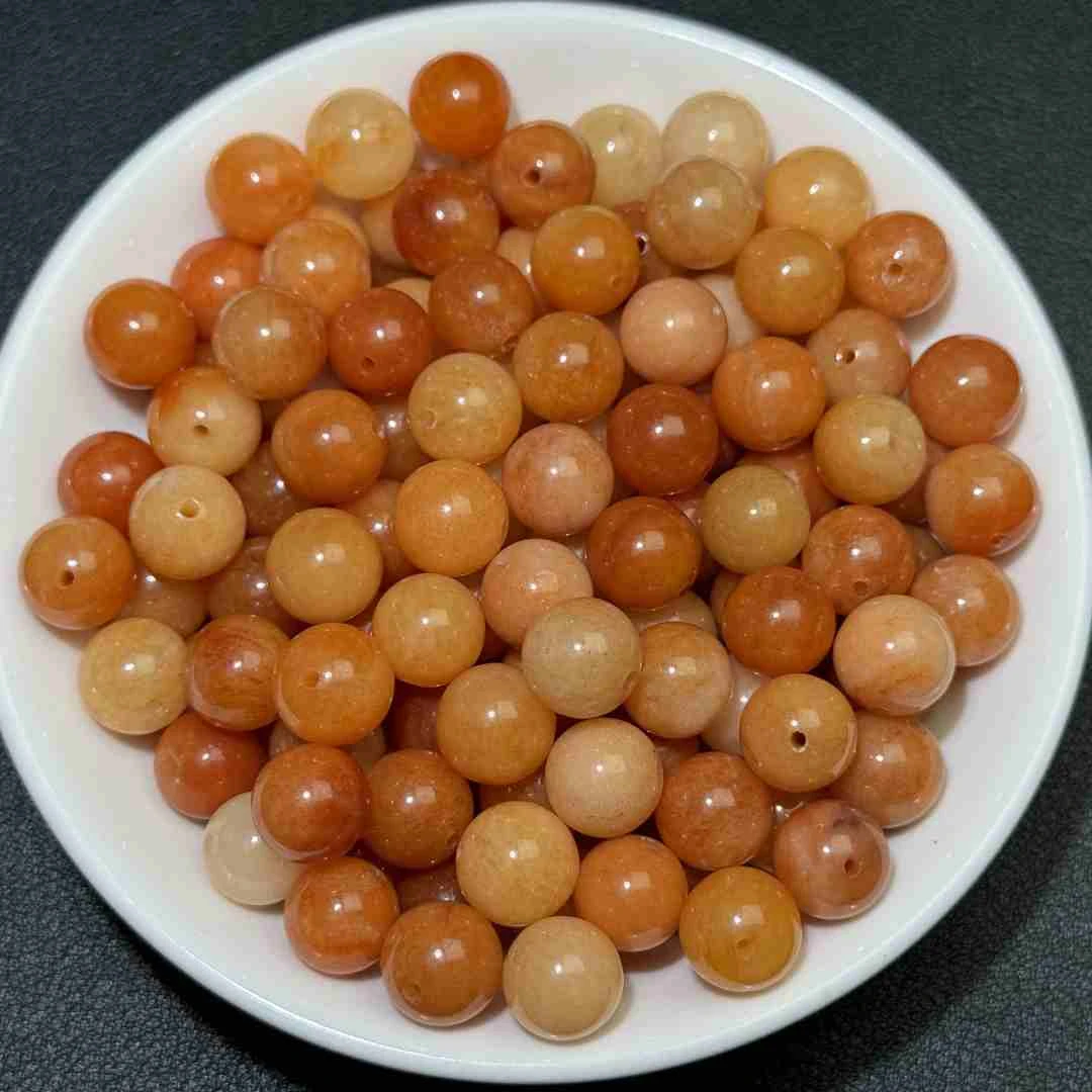 【优品甄选】散珠天然A货 玉石 10mm 30颗 随2颗（赠弹力绳）D024