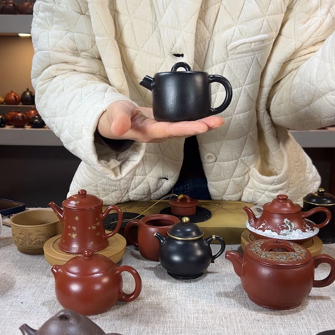 紫砂茶壶爱*哥汲泉 130cc 朱泥焐灰