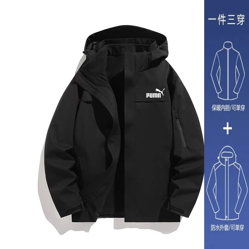 【奥莱专区】男女同款户外冲锋衣新款抓绒三合一外套防风防水登山服