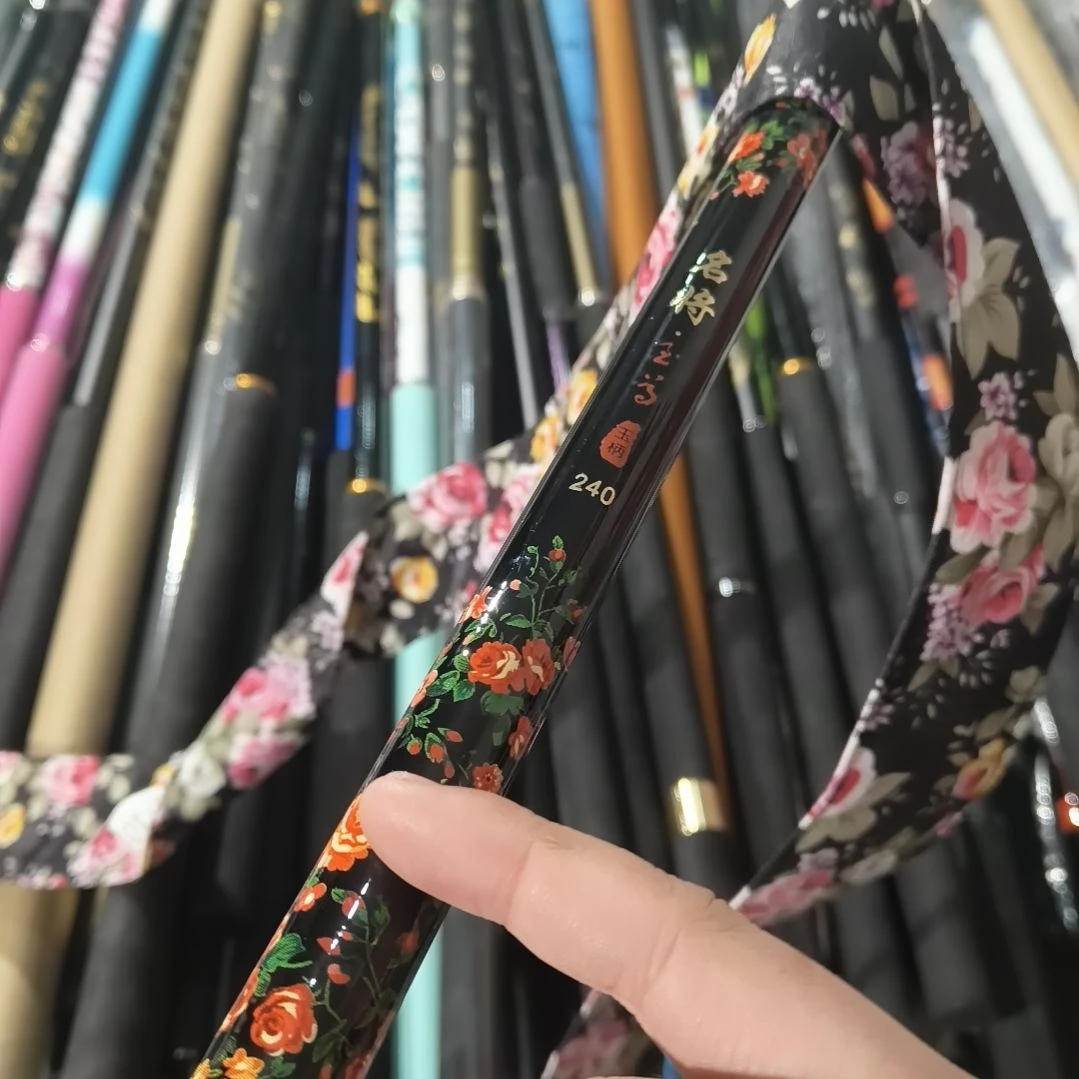 名将抄网杆全新2.4米送竿袋