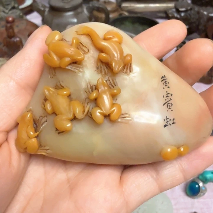 ****江石材桌面摆件 小摆件