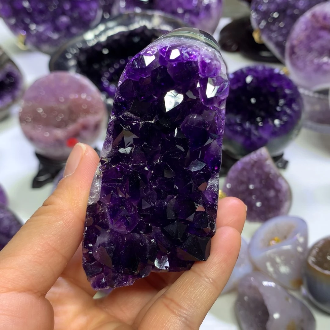 紫晶摆件未镶嵌水晶