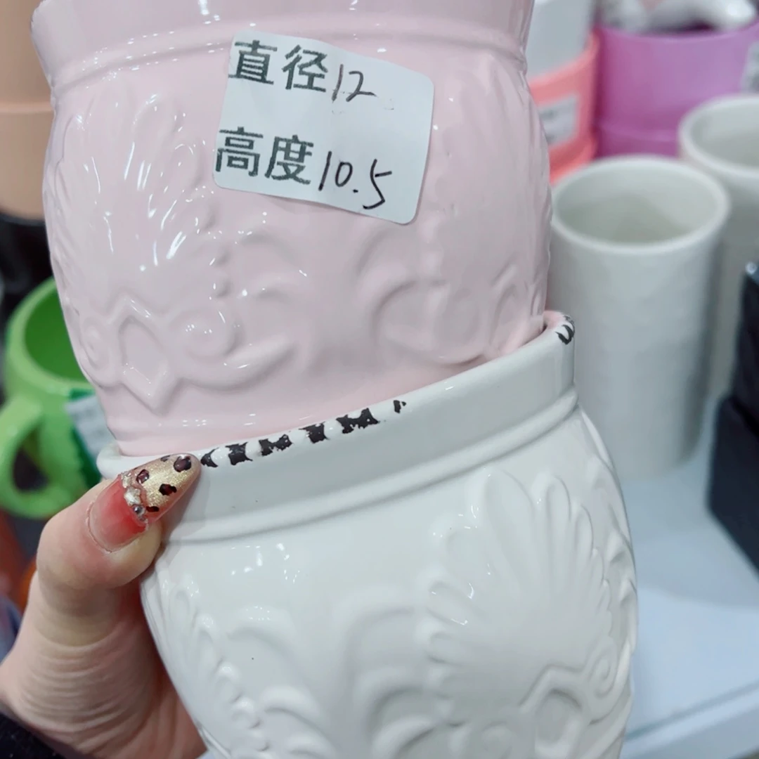 有孔，陶瓷花盆满10米包邮发货