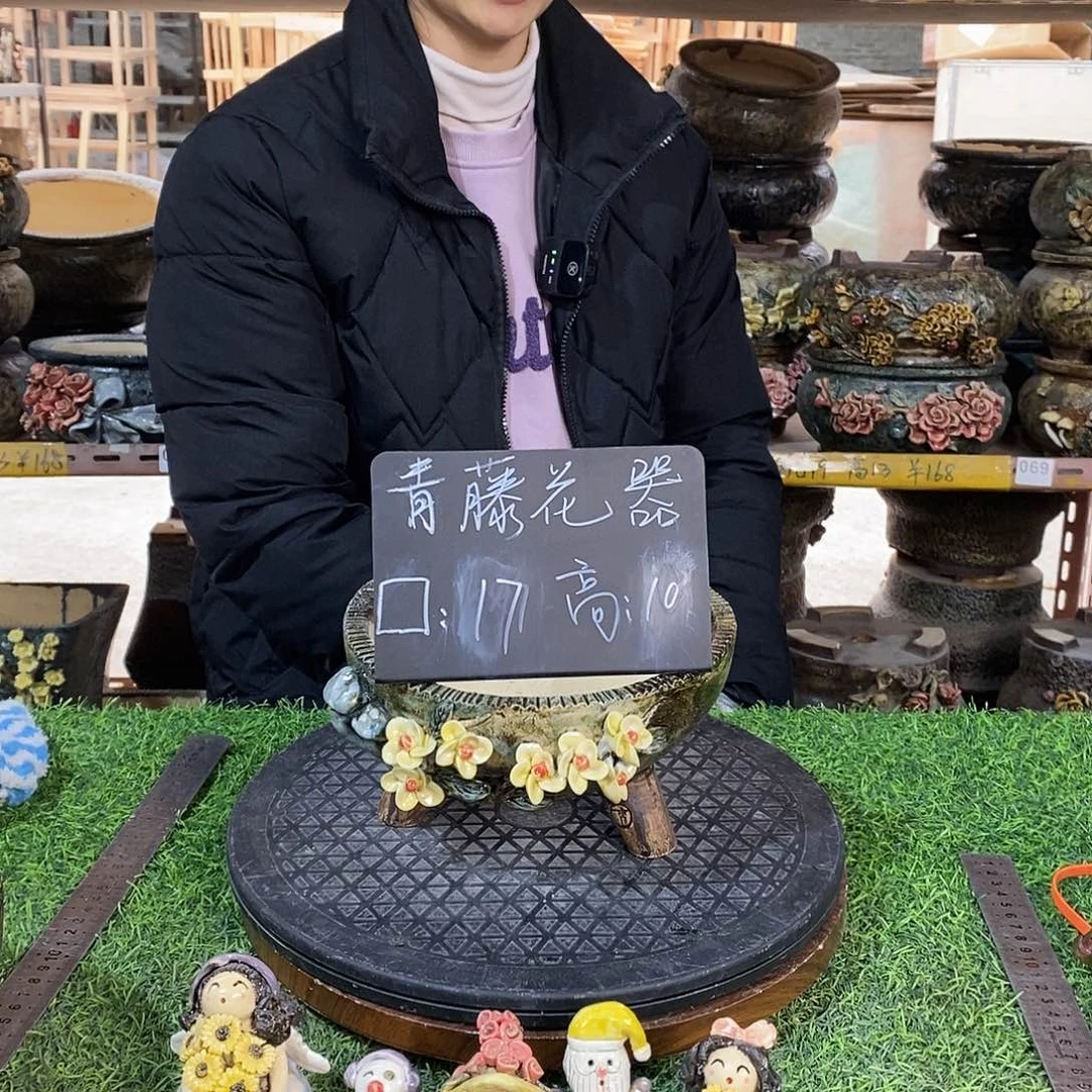 红陶青藤花器多肉花盆