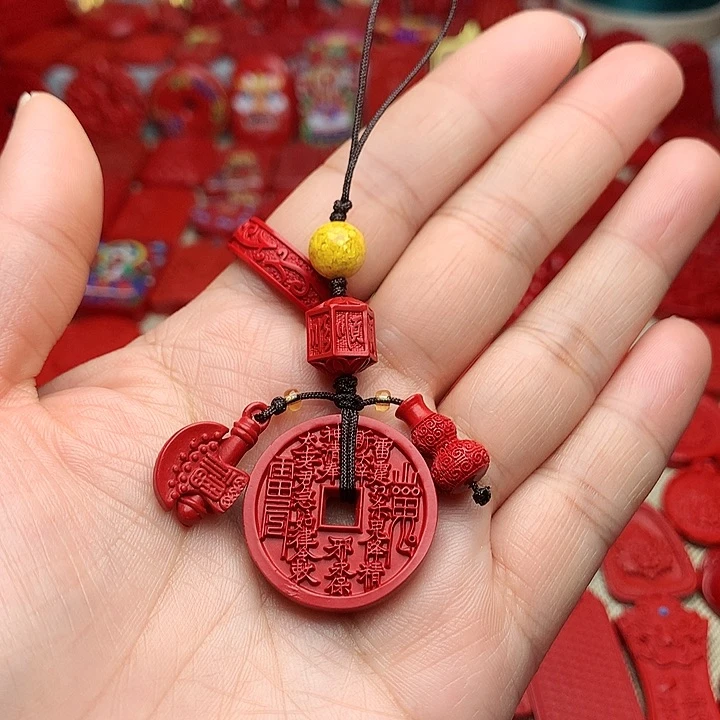 天然辰砂工艺品朱砂手机坠