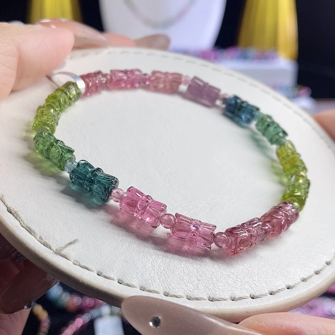 未镶嵌手链碧玺莲花珠