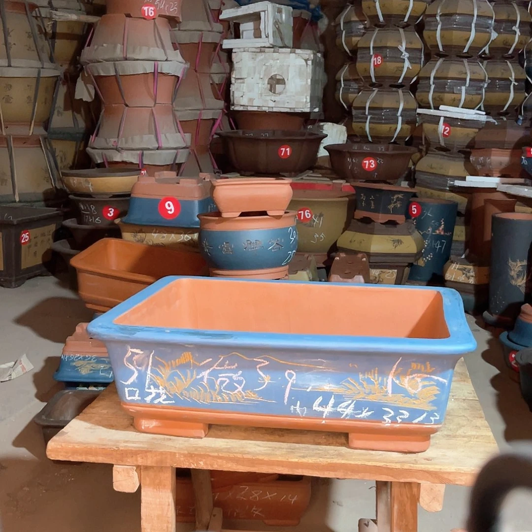 紫砂花盆长方盆一个口花