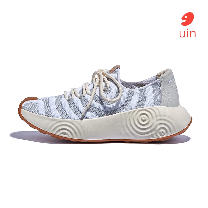 uin彩绘旅行鞋色彩几何布拉瓦2素色春夏时尚运动休闲鞋透气旅游鞋