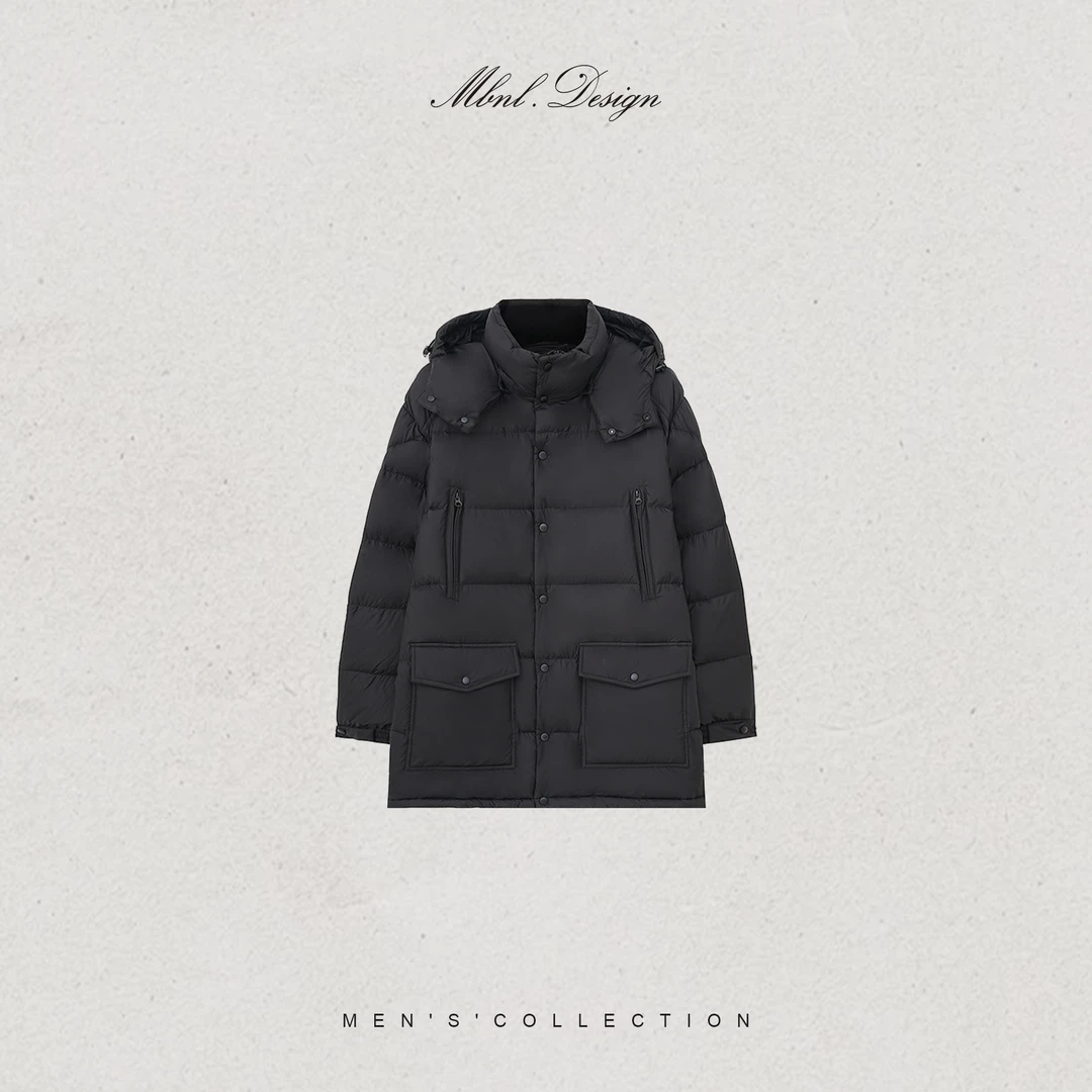 MBNL-F「B.C Fluffy800+」秦磊男装90绒子白鹅颈绒羽绒服LL-WYR7037