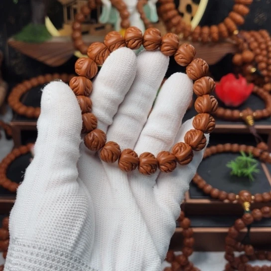 吊坠桃核冷****天13双脊龙手串