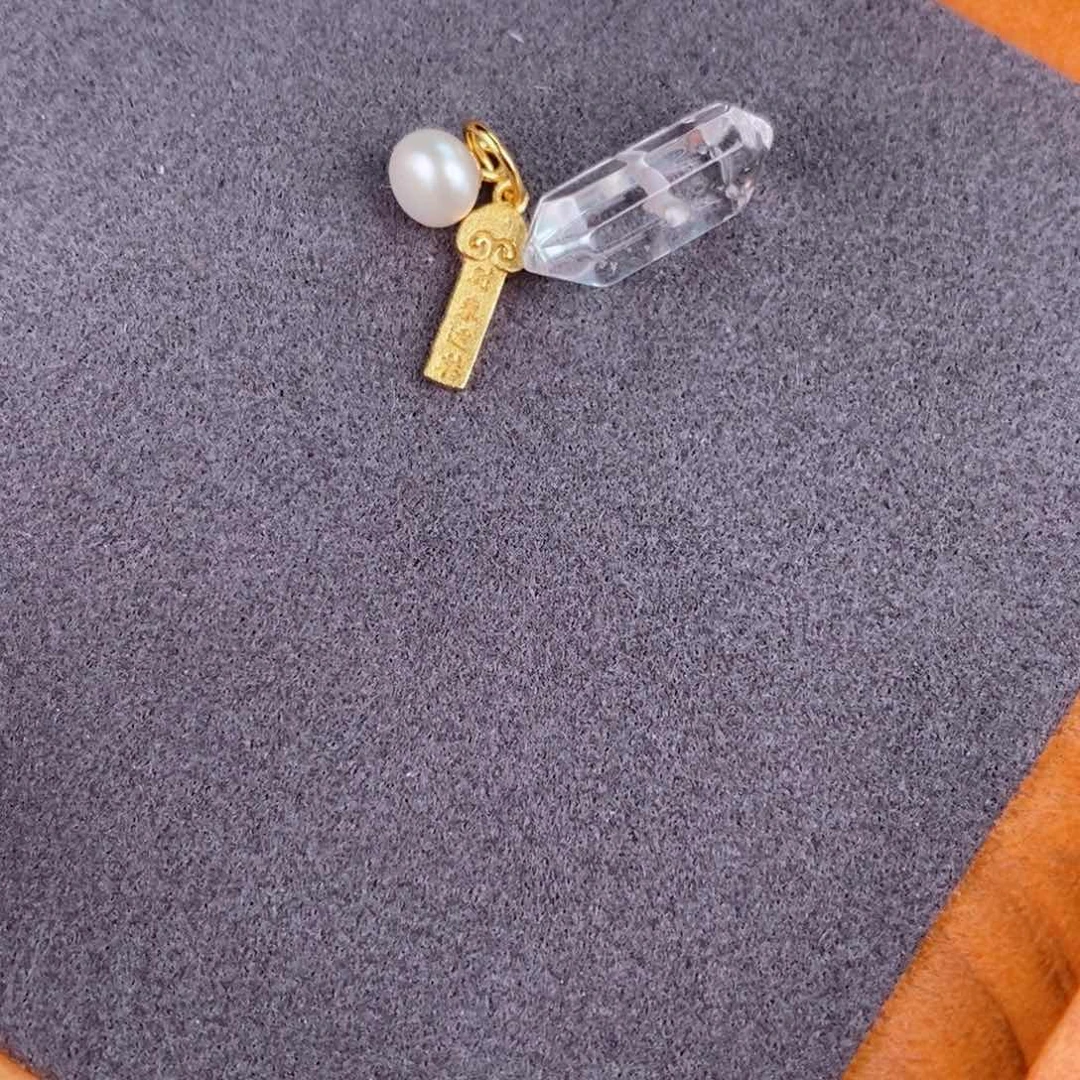 水晶珠宝半成品银S925镀金镶嵌