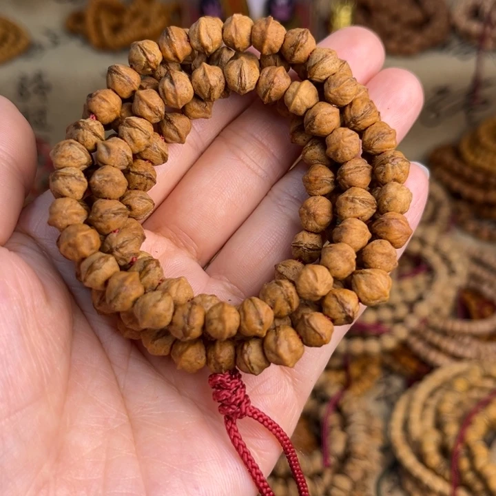 柏香籽/百香籽吊坠原桩红芽横打