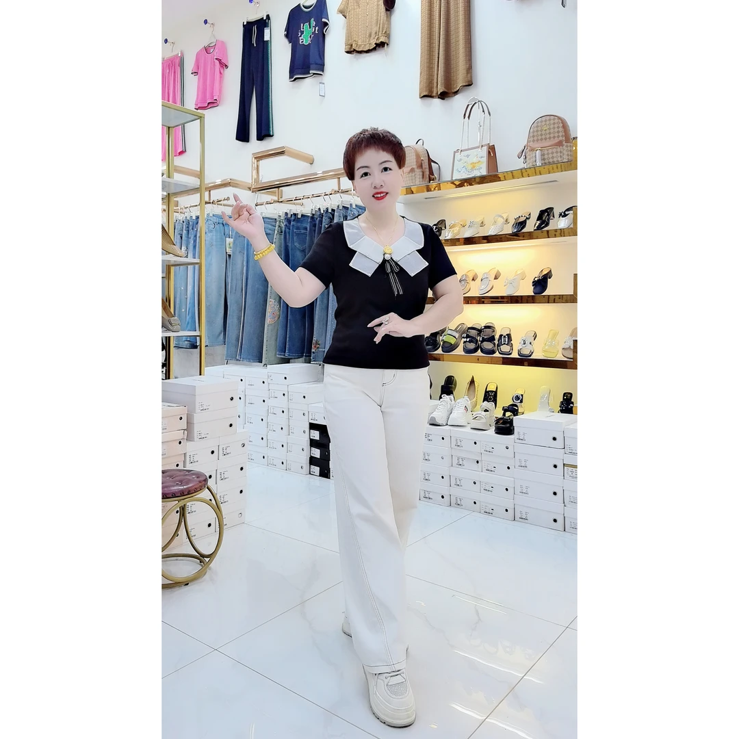 9807 夏季娃娃领拼接抗起球设计师短款网红T恤短袖