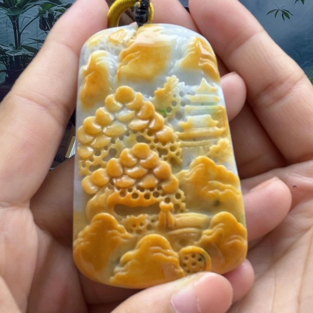 翡翠未镶嵌颈饰天然