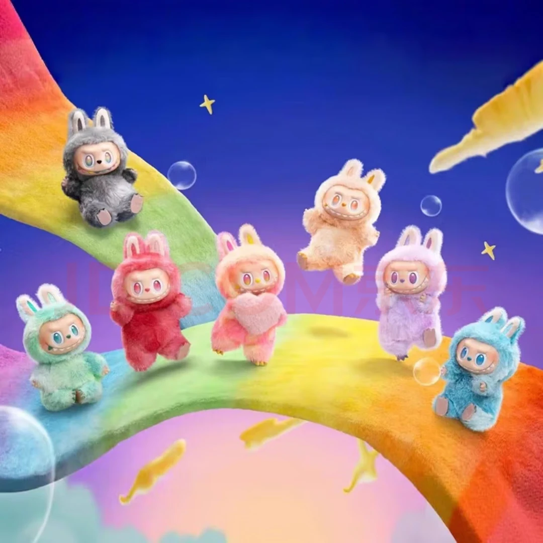 LAbuLAbu前方高能系列马卡龙搪胶脸毛绒公仔