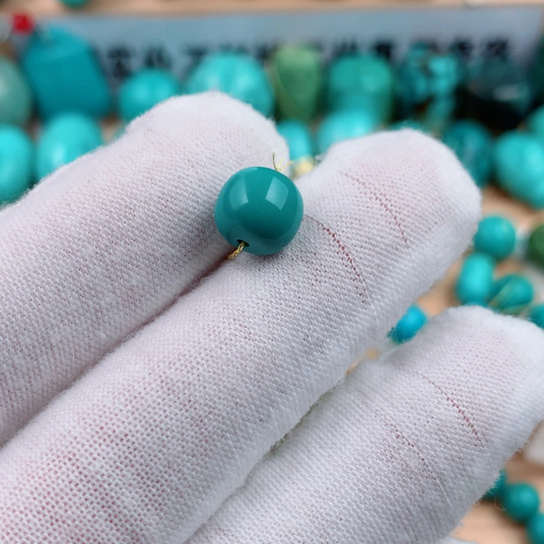 绿松石未镶嵌珠宝半成品9mm