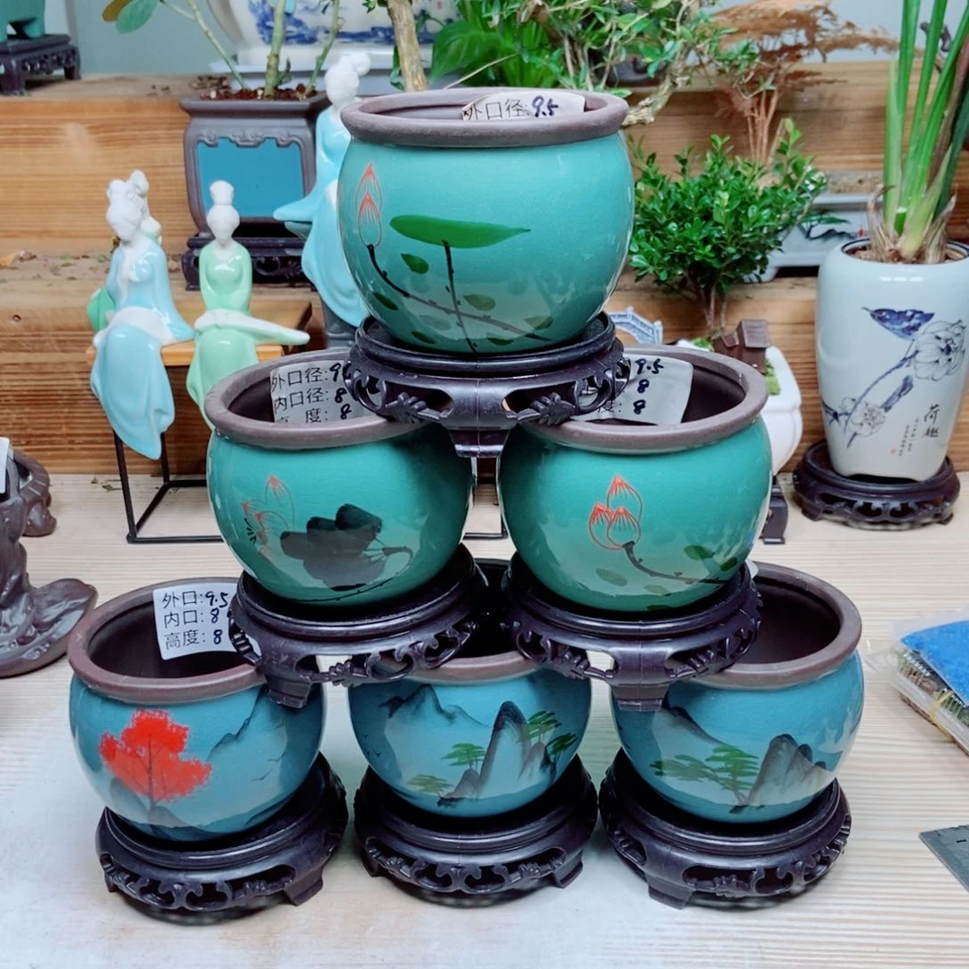 瓷片陶瓷花盆陶瓷艺术