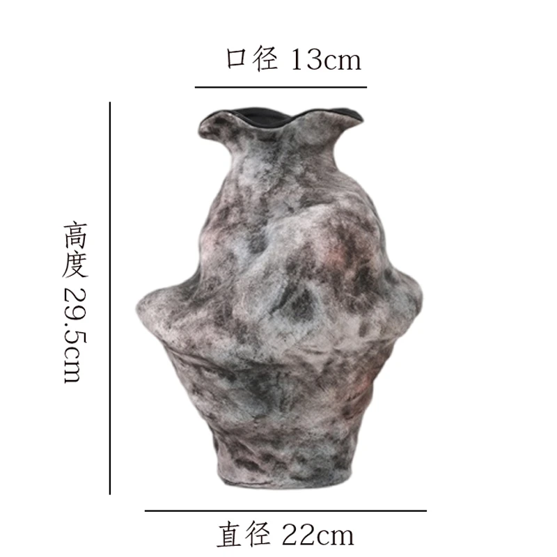 【异形禅意瓶】陶瓷花瓶侘寂风客厅插花花器客厅玄关电视柜装饰摆件