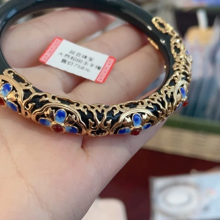 和田玉合金手镯青玉