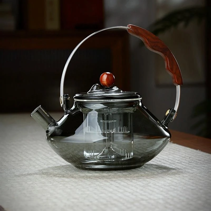 提梁茶壶加厚耐高温玻璃煮茶器大容量养生壶电陶炉烧水壶茶具