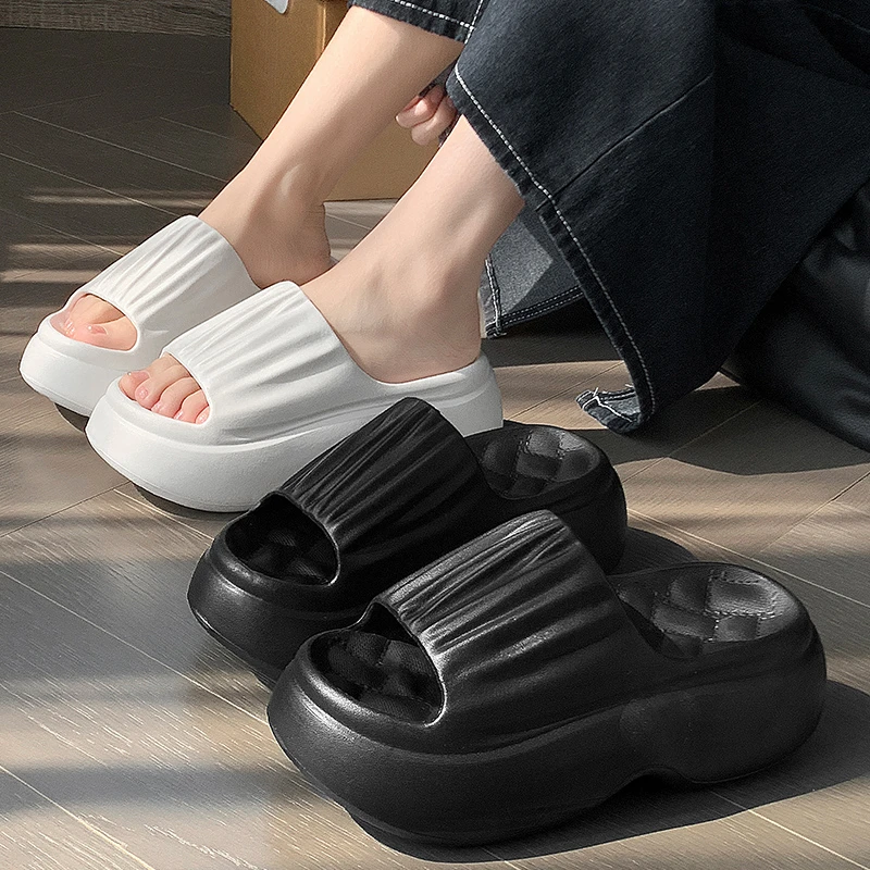 矮子乐增高厚底凉拖鞋女夏季2025新款防滑外穿跛跟沙滩网红拖鞋女