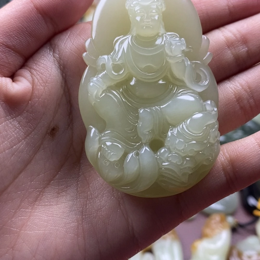 吊坠(不含链)未镶嵌和田玉（糖玉）清*～