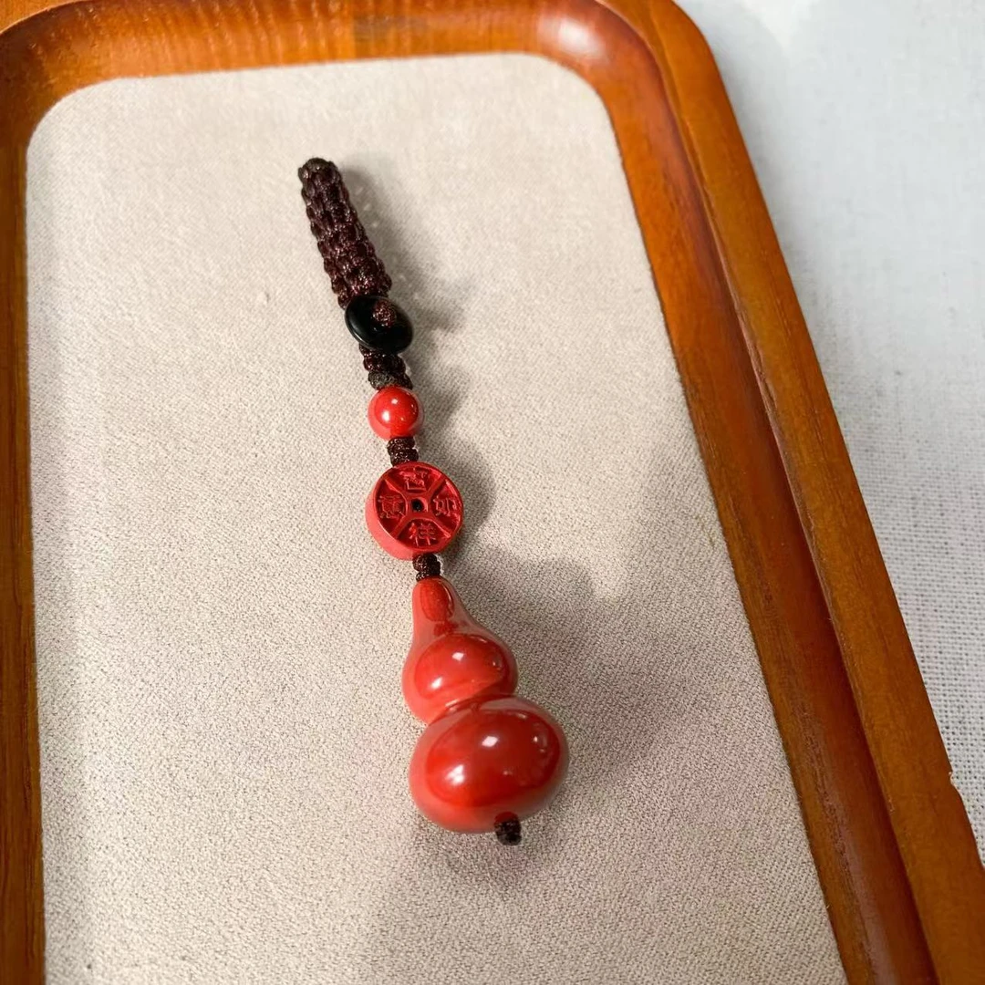 含辰砂工艺品【荣姐自产自销】高含量朱砂吉祥如意福禄挂件