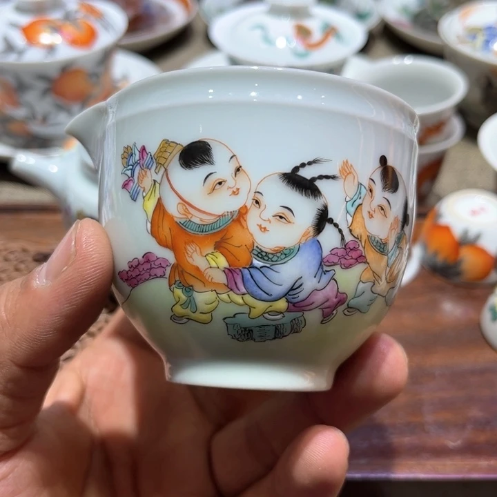 纯手绘精品盖碗杯