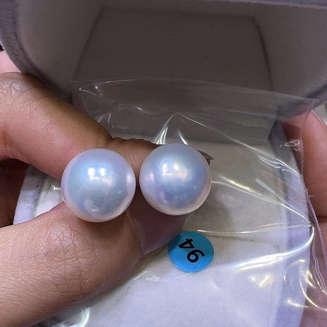 淡水珍珠耳饰银S925镶嵌