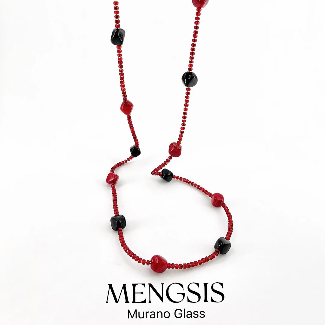 意大利 双层长项链 Murano穆拉诺琉璃 12.7